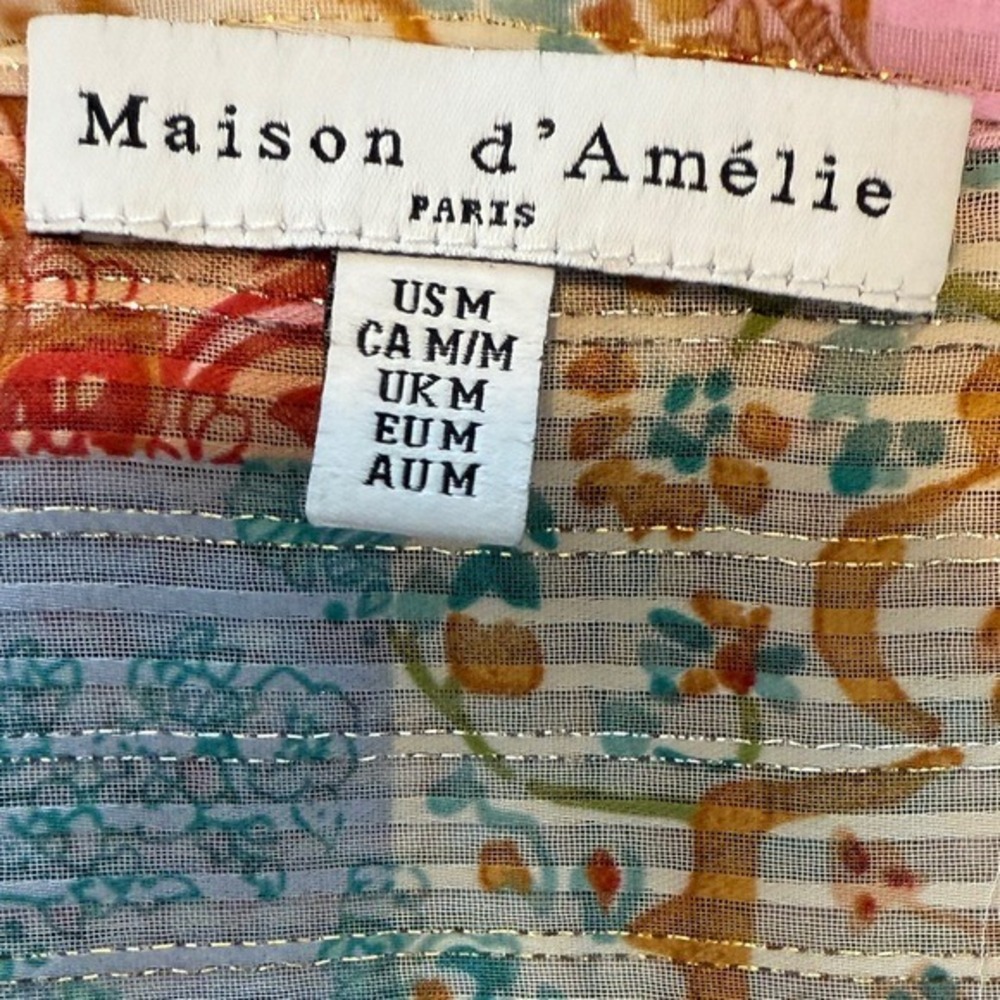 Madison D'amelie Peasant Patchwork Boho Blouse - image 4